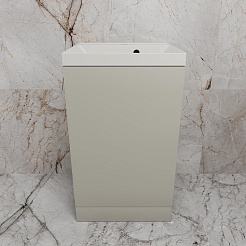 Style Line Тумба с кварцевой раковиной жасмин Моно 50 серая галька – фотография-2